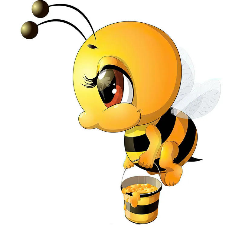 Description Picture 5 of itemT166# Cute little Bee Cartoon Insect Wall Sticker Children's Bedroom Decoration Sticker Toilet Refrigerator Car Sticker