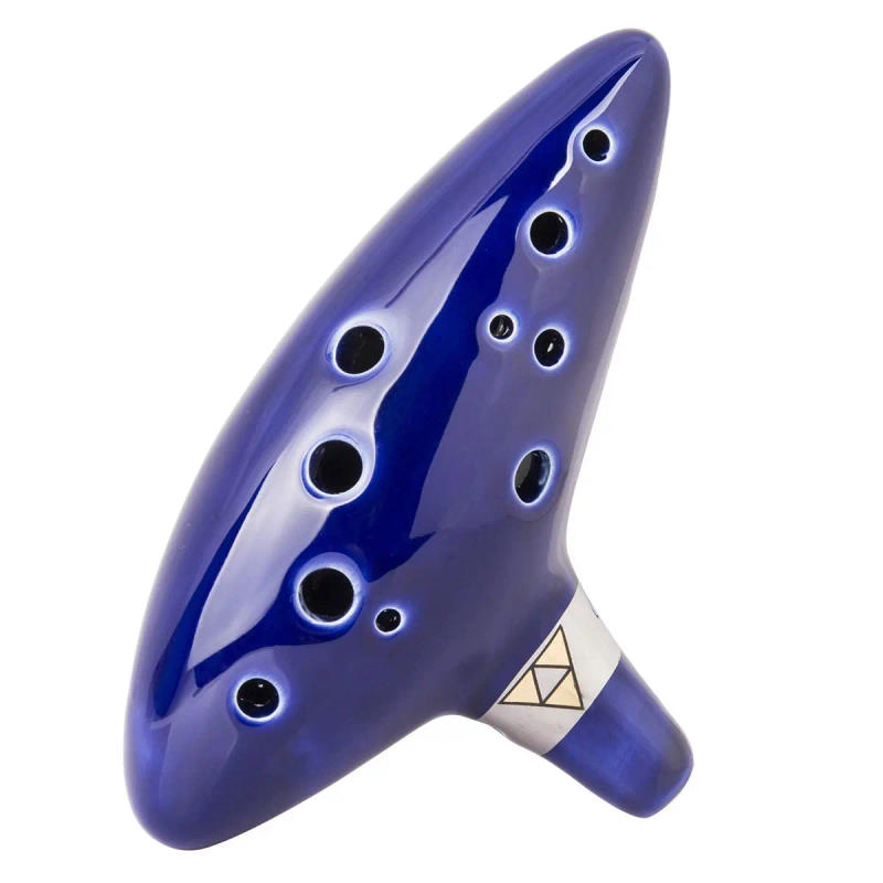 Description Picture 4 of itemCeramic Ocarina 12 Hole Alto C with Song Book with Display Stand Protective Bag Flute Music Instrument