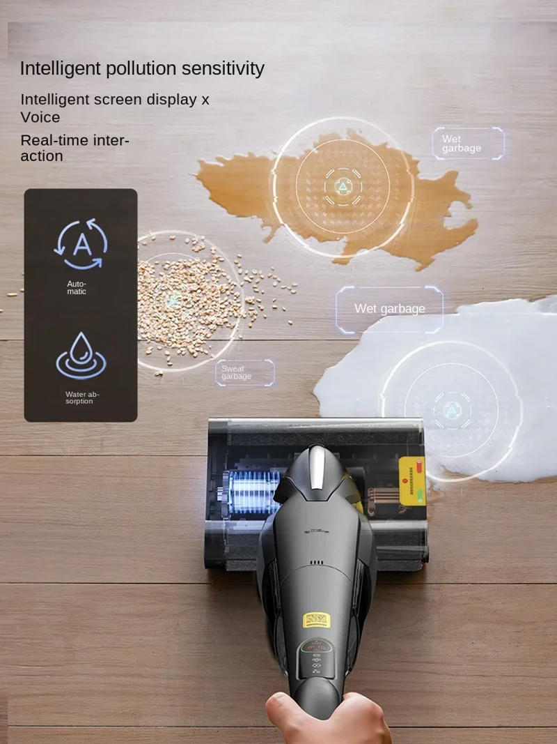 Description Picture 3 of itemDeerma P30 Double Roll Cleaning Machine Vacuum Mopping Machine Handheld Household Appliances Intelligent Wireless Vacuum Cleaner