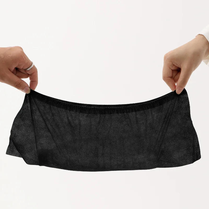 Description Picture 5 of item100Pack Disposable Shoe Covers Black Non Slip Boot Booties Covers for Indoors Outdoors Floor Carpet Contractors Shoe Protectors