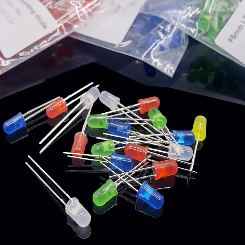 Description Picture 3 of item5mm Diffused Led Diode Kit Yellow Orange White Red Green Blue 2V 3V Bulb Light Emitting Assortment Set For DIY