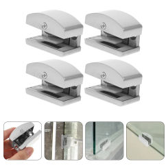 4 Pcs Door Swing Stopper Shower Bottom Guide Glass Sliding Bumpers Replacement Parts Mount Track