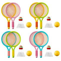 Kids Badminton Rackets Set Lightweight Children Tennis Badminton Toy Children Tennis Racquets with Balls for Family Game