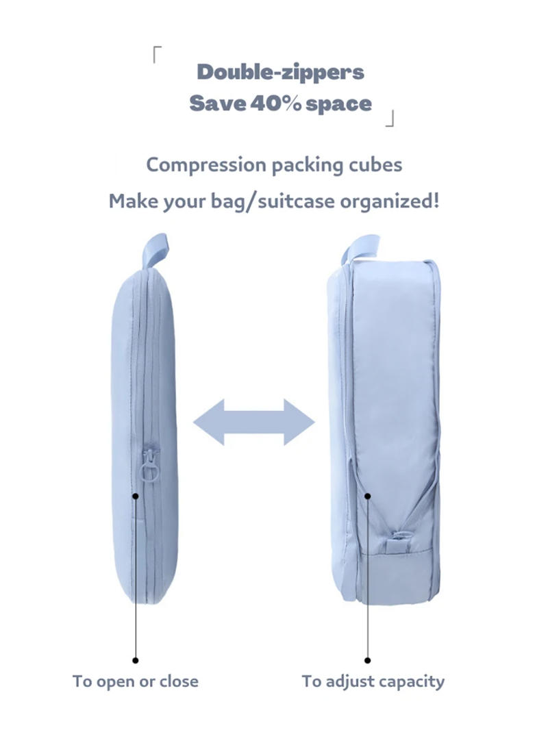 Description Picture 3 of itemTravel Compression Packing Cube Bag Portable Luggage Clothing Storage Bag Waterproof Luggage Storage Box Drawer Bag