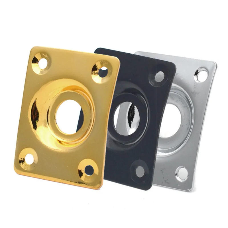 Description Picture 2 of item& Screws Jack Plate Accessories For Les Paul Tele Style Electric Guitar Jack Plate Metal Rectangular Replace Part Replacement