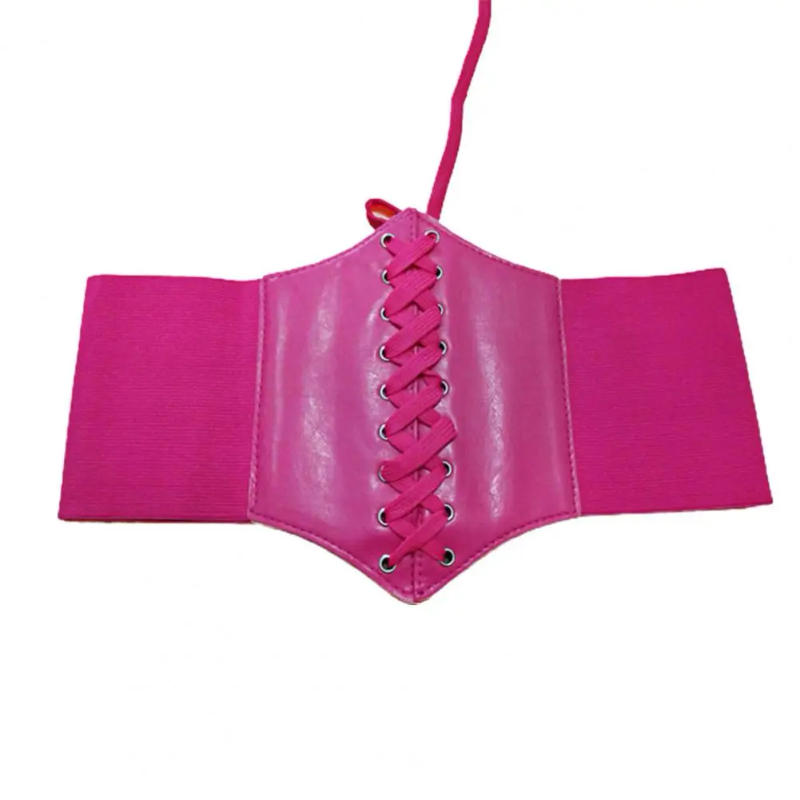 Description Picture 4 of itemFashion Corset Wide Belts Faux Leather Slimming Body Shaping Girdle Belt for Women Elastic Tight High Waist for Daily Wear