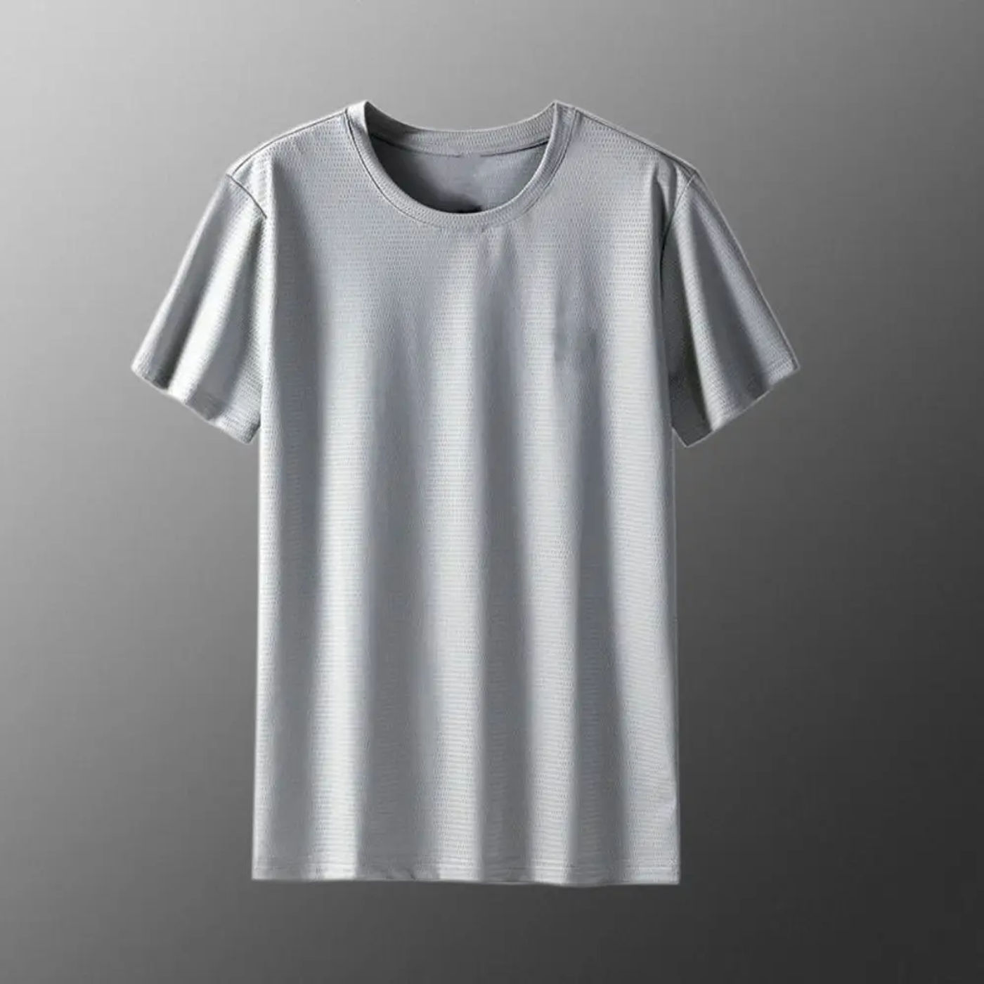 Description Picture 5 of itemFashion Round Neck Quick Dry T Shirts Thin Large Size Short Sleeve T-shirt Loose Simple Basic T-shirt for Men Male
