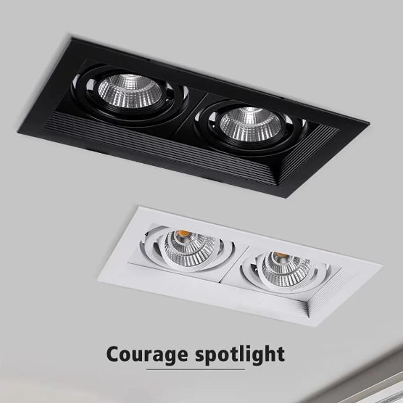 Description Picture 2 of itemSuper Bright Recessed square LED Dimmable Downlight COB 10w15W LED Spot light Grille lamp LED decoration Ceiling Lamp AC85-285V