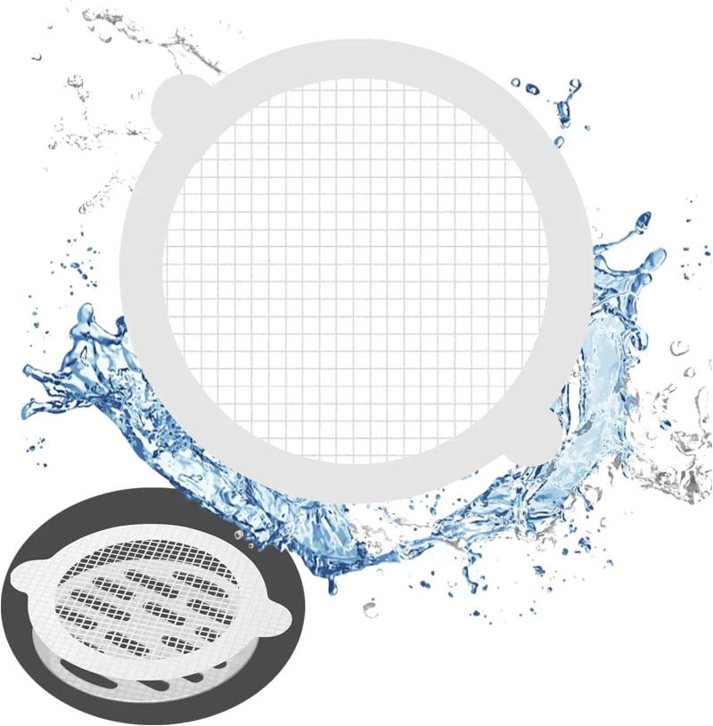 Description Picture 2 of item10Pack Disposable Shower Drain Hair Catcher Waterproof Mesh Stickers,Kitchen Sink Drain Strainer,Bathtub Hair Catcher for Drain,