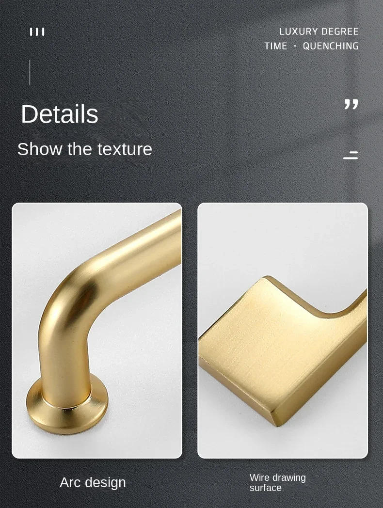 Description Picture 4 of itemZinc Alloy Pearl Gray Gold Cabinet Handles Solid Drawer Knobs Kitchen Cupboard Door Pulls Furniture Handle Cabinet Hardware