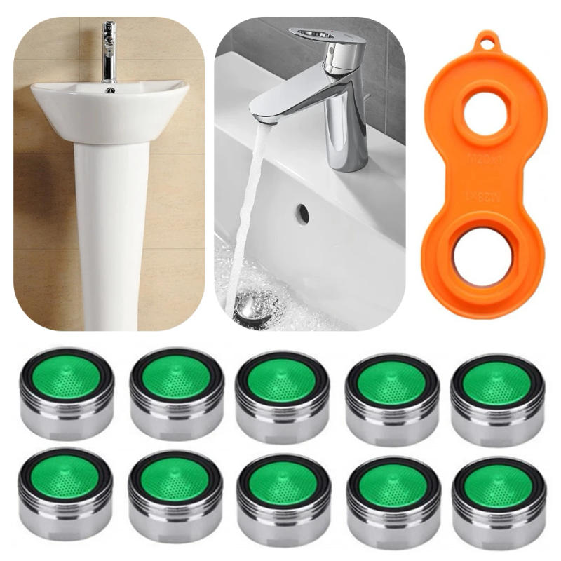Description Picture 5 of item10pcs Cache Aerator Water Saving Flow Restrictor Set Water Saving Faucet Aerator 24mm Bathroom Faucet Bubble Accessories