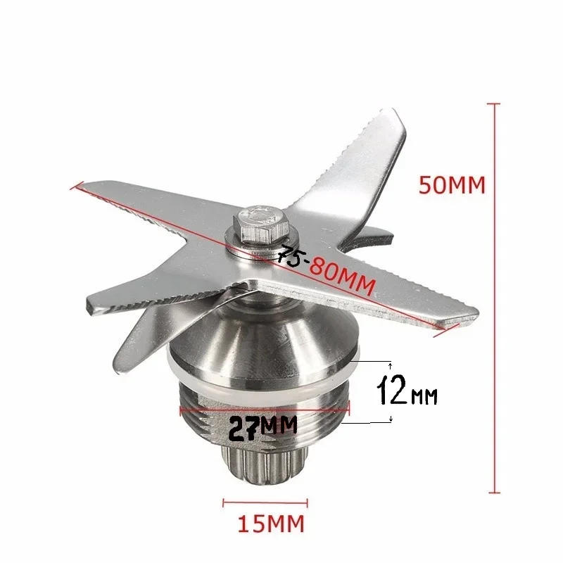 Description Picture 6 of itemNew 767  Stainless Steel Hardened Six Mixing and Cutting TWK Jtc 767  Blades Knife Ice Crusher for vitamix Juicer Blender Parts