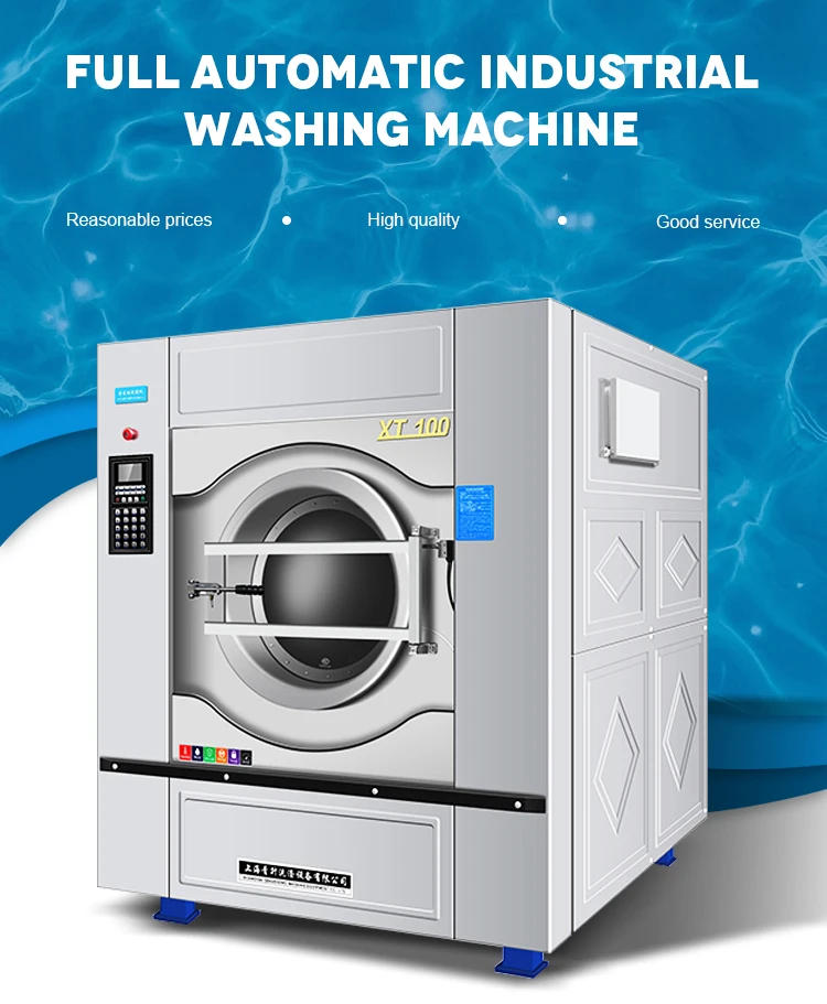 Description Picture 2 of itemFull Auto Commercial Hotel Industrial Washing Machine 100kg Large Capacity Industrial Washing Machines 1780*1800*2200mm