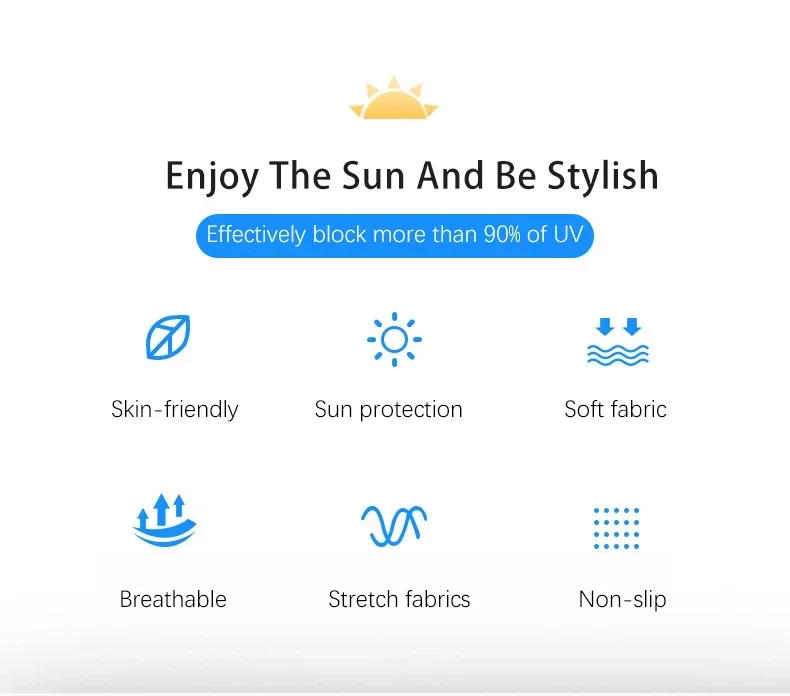 Description Picture 2 of itemSummer Men Women Gloves Fishing Cycling Ice Silk Breathable Elastic Sun Protection Touchscreen Fitness Sports Driving Gloves