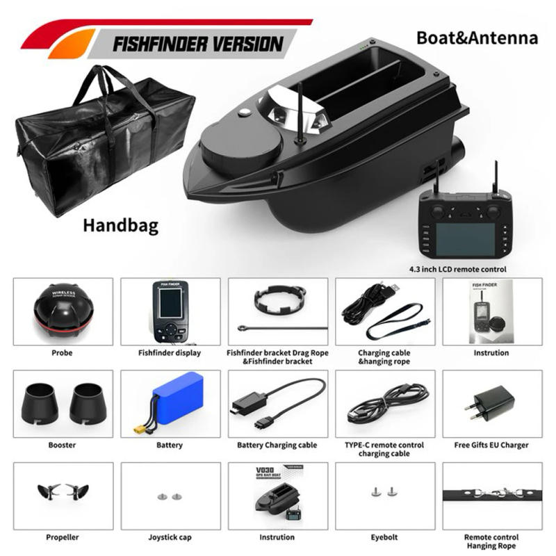Description Picture 4 of item800m GPS Fishing Bait Boat 9 Fishing Grounds 180 Points Bait Boat 6.6lbs Loading with Night Light Turn Signal for Fishing