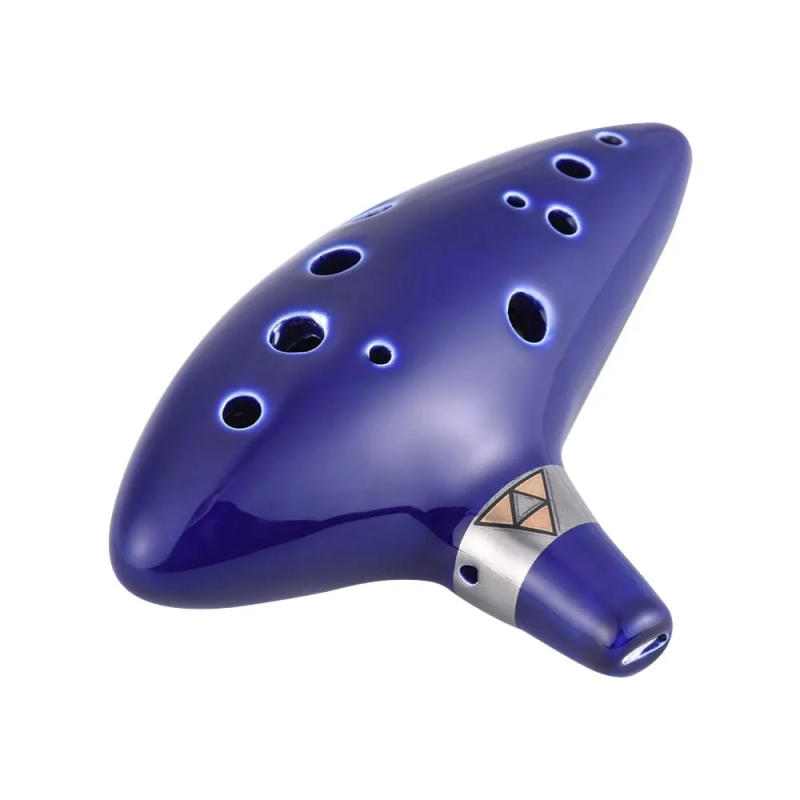 Description Picture 5 of item12 Hole Ocarina Ceramic Alto C Vessel Flute Wind Musical Instrument With Simple Music Score Rope for Beginners