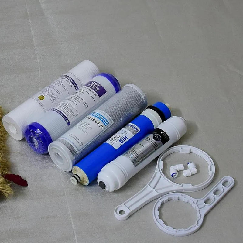 Description Picture 4 of itemGrade 5 Reverse osmosis pure water RO Purifier filter set RO+T33+UDF/GAC+5 micron PP FTO compressed carbon /75g back osmosis mem