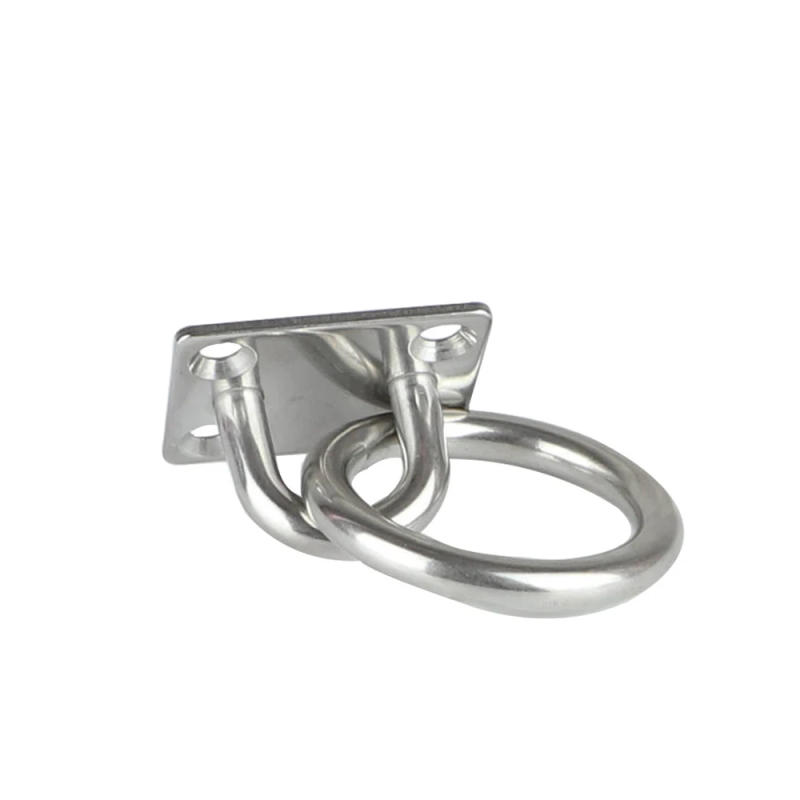 Description Picture 6 of item304 Stainless Steel Pad Eye Plate Staple Ring Hook Loop U-Shaped Sail Shade Hardware - For Wall Ceiling Hammock Hooks Hanger