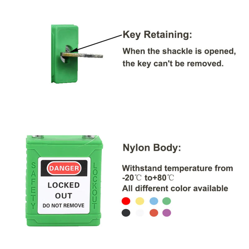 Description Picture 4 of itemIndustrial security Padlock Steel shackle 10 Piece  25mm  Industrial security Padlock Steel shackle Multiple colors