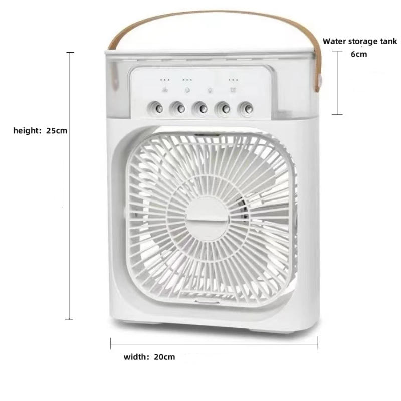 Description Picture 4 of itemPortable Humidifier Fan 3 in 1 Air Conditioners USB Electric Fan LED Night Light USB 3 Speed Household Small Air Cooler Fans