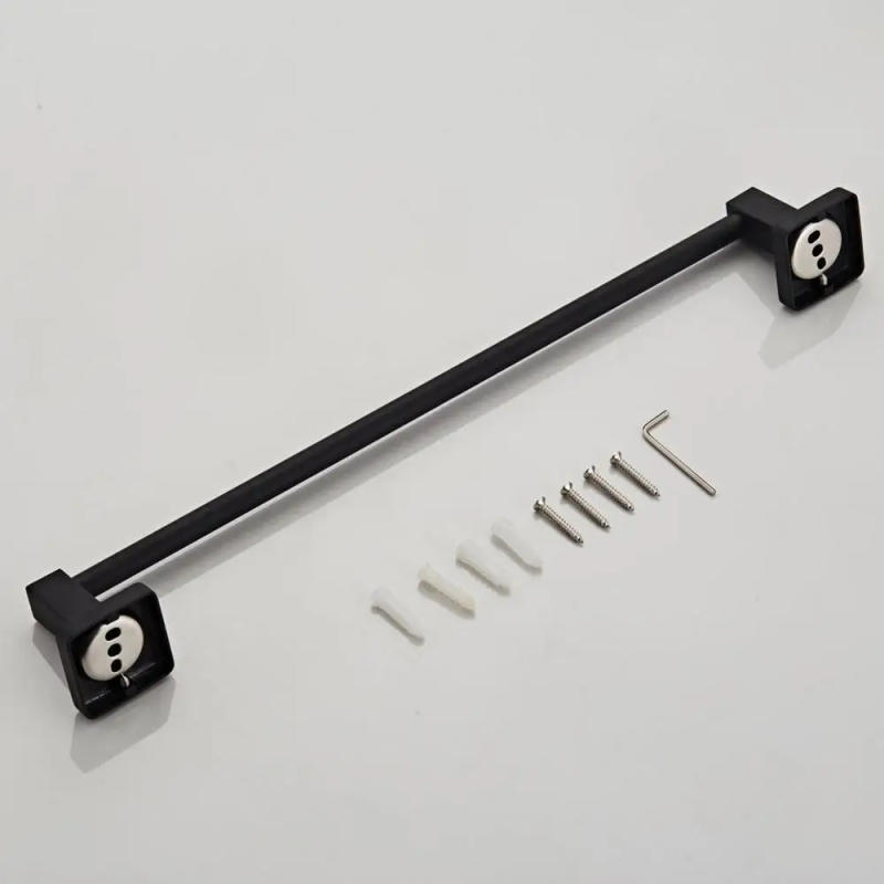 Description Picture 5 of itemTowel Bar Set Multifunctional Bathroom Hardware Set Wall Mounted Black Bathroom Accessory Set Stainless Steel Towel Bar Set