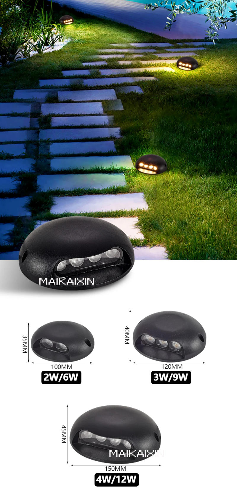 Description Picture 2 of itemAC85-265V DC12V LED Ground Light 2W 3W 4W Garden LED Floor Stair Steps Road Buried Yard Spotlight Landscape Outdoor Lighting