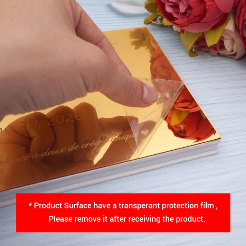 Description Picture 2 of itemCustom Acrylic Cover Wedding Guest Book Anniversary Gift Personalized Wedding Sign Book