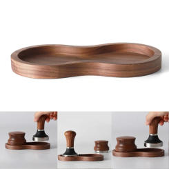 51mm 54mm 58mm Coffee Tamper Holder Filter Stand Walnut Espresso Distributor Mat Rack Coffee Maker Tool Accessories