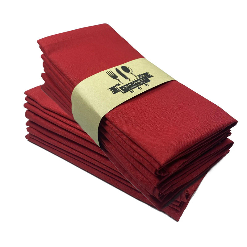 Description Picture 6 of item4PCS Solid Color Linen Table Napkins 40x40cm Cocktails Cloth Napkins Washable Reusable Table Dinner Napkins for Wedding Party
