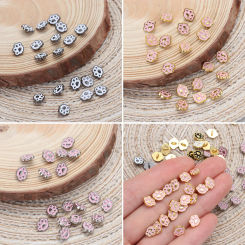 Dollhoues Miniature Decoration Cat Paw Pattern Craft Mini Buttons Metal Buckles DIY Doll Clothes Clothing Sewing Buckle