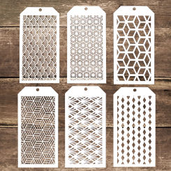 6 PCS 12*24 CM Seamless Stencil for Scrapbooking Painting Album Paper Card Making Craft Decorative Embossing Template