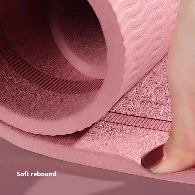 Description Picture 4 of item6/8MM TPE Fitness Yoga Mat  Anti-noice Non-Slip Extra Thick Support Gymnastics Mat  Aerobics Pilates Mat Indoor Fitness Equipmen