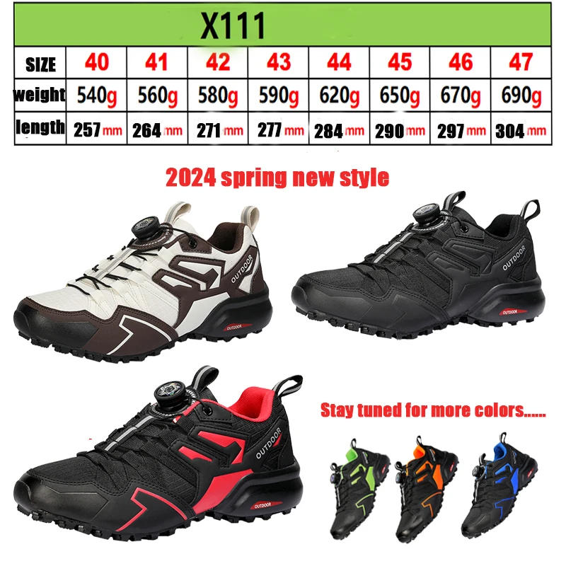 Description Picture 2 of itemMen Outdoor Hiking Sneakers Climbing Trekking Lace Up Trekking Outdoor Mountain Bike Shoes Flat Sport Cycling Shoes Breathable