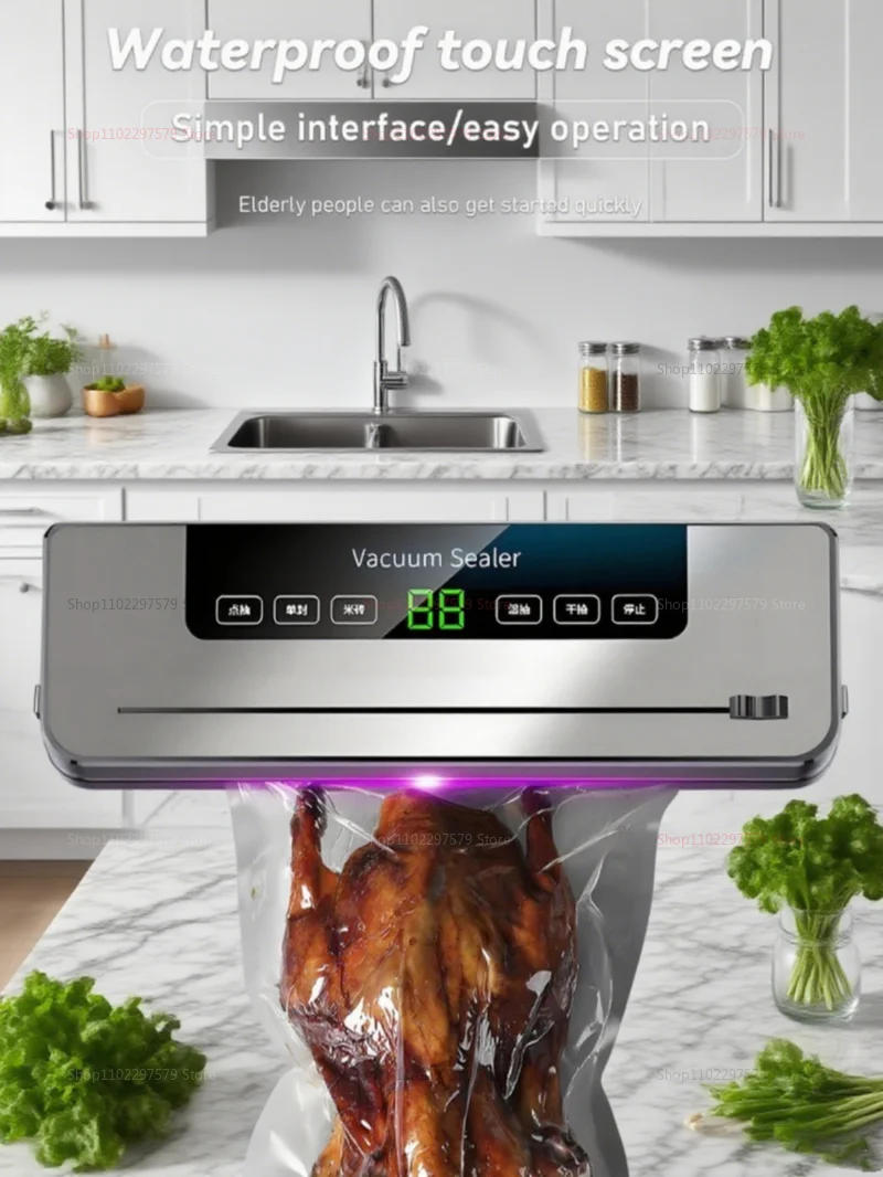 Description Picture 2 of itemVacuum Sealer Kitchen Food Storage Dry/Wet Food Vacuum Packing Machine Household Fresh Food Packing Machine Built-in Cutter