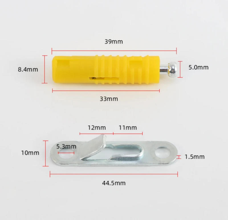 Description Picture 4 of item20PCS/lot Two in one connector invisible Connector Cabinet Wardrobe Non porous Furniture Combination Concealed Sliding Buckle