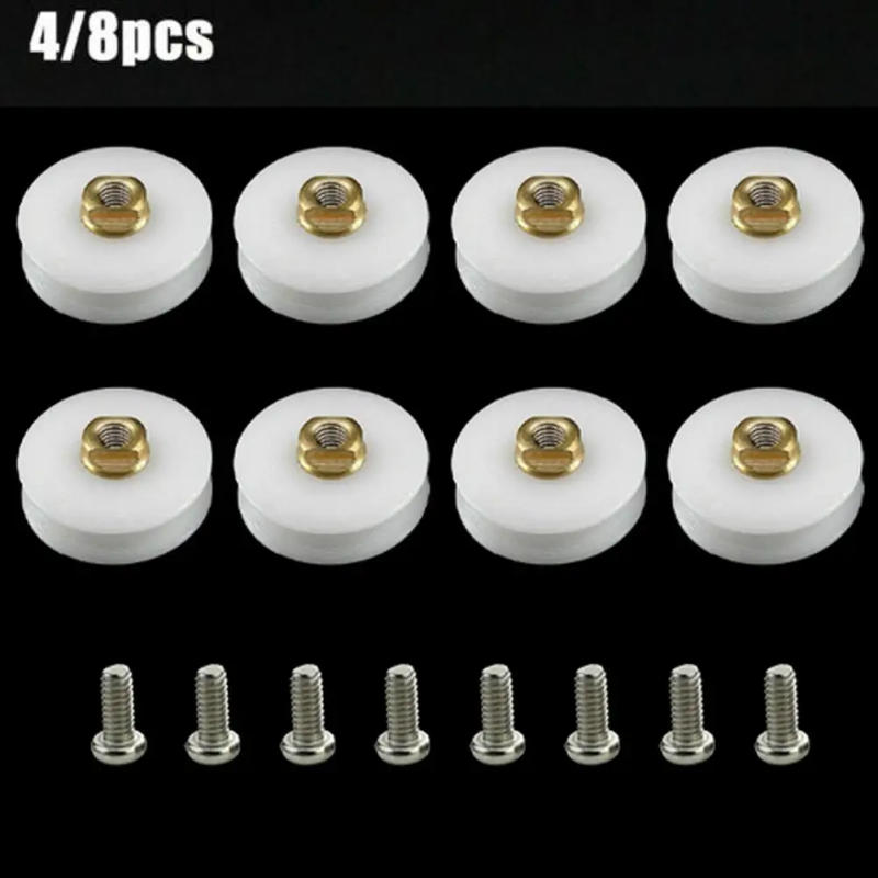 Description Picture 2 of item8pcs Shower Door Rollers For 3-6mm Thick Glass Doors Sliding Doors Bathroom Toliet Door Wheels Replacement Parts