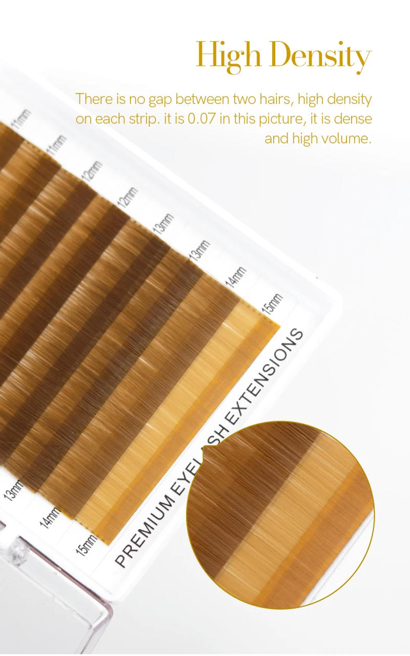 Description Picture 6 of itemH&L SINCE 1990  High Quality Eyebrow Extensions False Eyebrow 12 Lines Per Tray No Curl Eyelash . 4 Color Dark Brown Light Brown