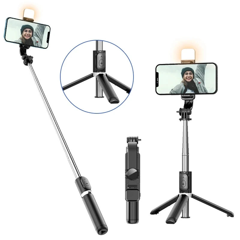 Description Picture 2 of itemFGCLSY Portable Extendable Selfie Stick With Wireless Remote Control Phone Tripod Holder 360 Rotation Compatible With Iphone