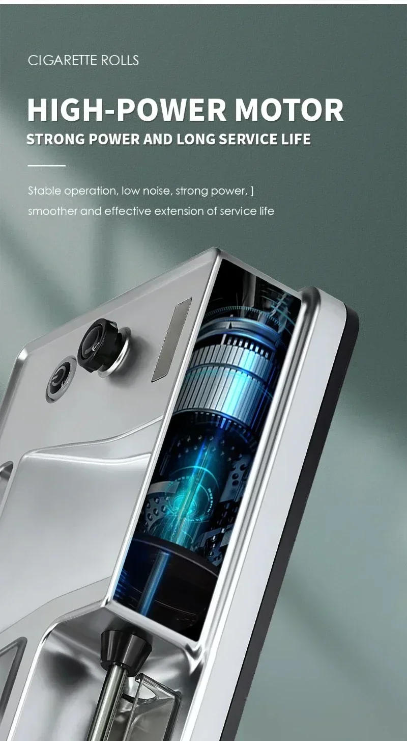 Description Picture 5 of item6.5/8mm Tube Electric Cigarette Rolling Machine Infrared Sensing Injector Tobacco Filling Auto Cigarette Maker Smoking Accessory