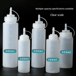 Ketchup BBQ Sauces Olive Oil Bottle Large Squeeze Condiment Bottles with NozzlesDispenser Squeeze Sauce Bottle Kitchen Gadget