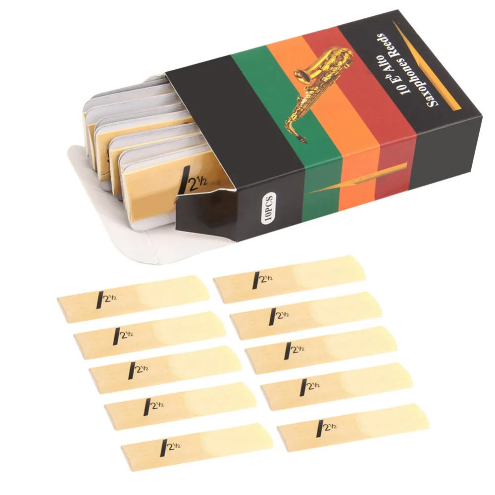 Description Picture 6 of item10pcs/lot Alto Saxophone Sax Reeds Classic Alto Reed for Riyin Saxophone 2.5 Strength 2 1/2 Musical Instruments
