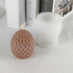 New 3D Pine Cone Silicone Candle Mold for Christmas Pine Ball DIY Handmade Aromatherapy Plaster Crafts Resin Soap Making Tool