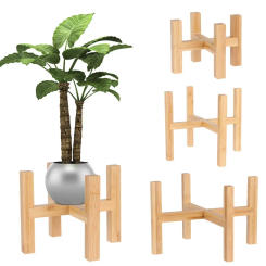 Floor-Standing Bonsai Display Stand Wood Flowerpot Holder Flower Pot Base Indoor Outdoor Home Decoration Tray Garden Supplies