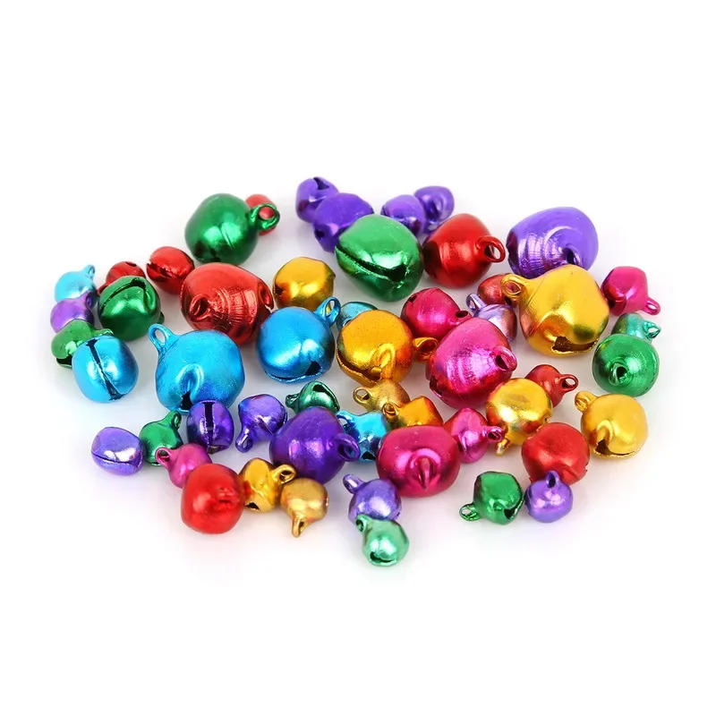 Description Picture 5 of item100pcs Aluminium Jingle Bells Charms Lacing Bell Christmas Decorations DIY Jewelry Making  Xmas Crafts Embellishments 6-12mm