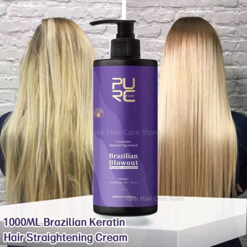 Brazilian Keratin Hair Treatment Straightener Hair Straightening Cream Smoothing for Curly Hair with Natural Keratin Salon
