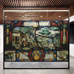 Window Privacy Film UV Blocking Heat Control Glass Static Cling Church Decorative Pattern Semitransparent Glass Sticker