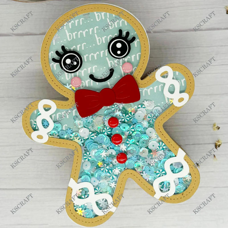 Description Picture 2 of itemKSCRAFT Large Gingerbread Man Shaker Cutting Dies Stencils for DIY Scrapbooking Decorative Embossing DIY Paper Cards