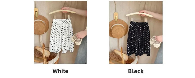 Description Picture 5 of itemGirls' Summer Outfit New Casual Pants 2025 Korean Style Stylish Versatile Thin Polka Dot Mosquito Proof Pants Straight Leg Pants