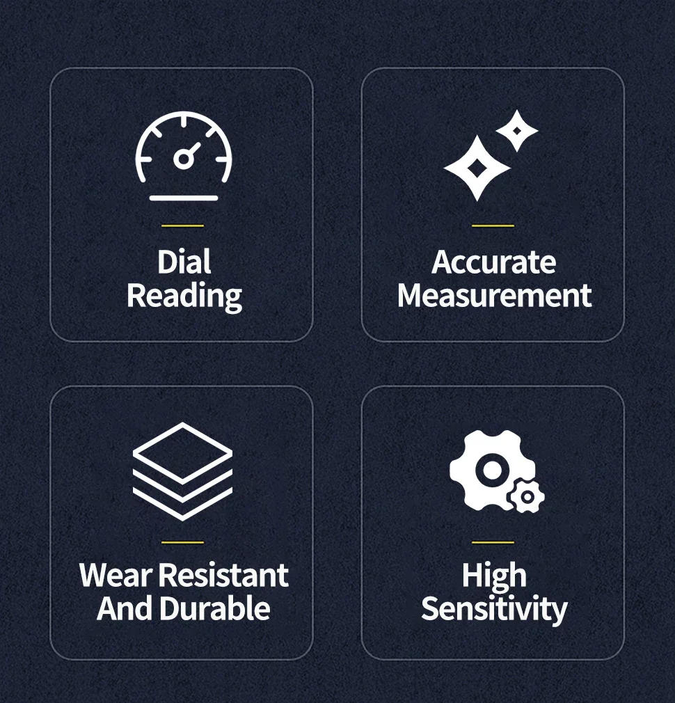 Description Picture 4 of item0-1" Dial Indicator Imperial Dial Bore Gauge Indicator Hour Type Micrometer Gauges For Measurement Tools Comparator Watch Metric