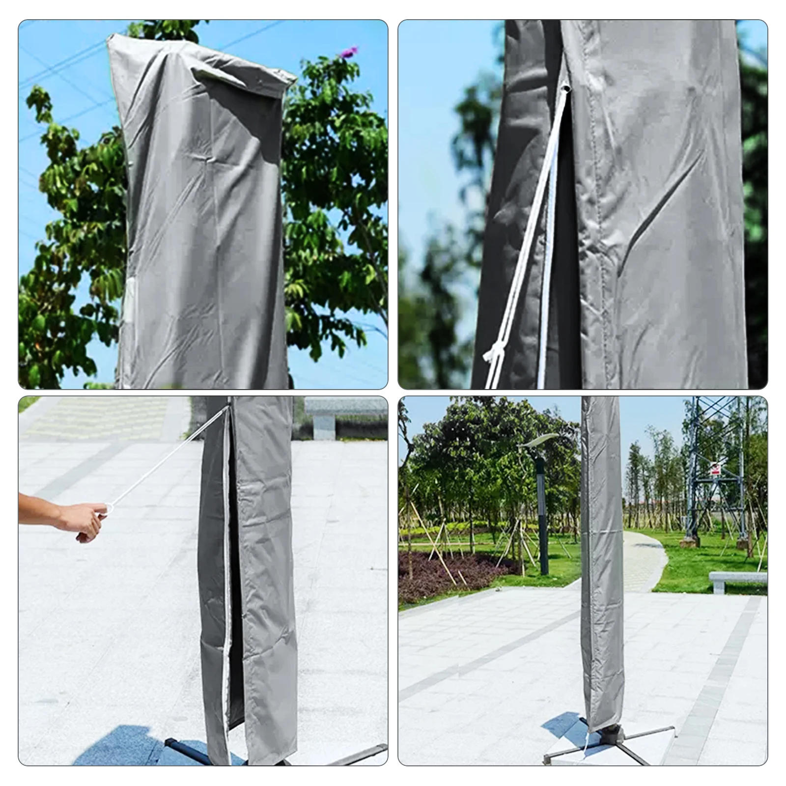Description Picture 6 of itemPatio Umbrella Parasol Cover Waterproof Outdoor Banana Straight Style Fits Cantilever Umbrella Up to 12-14 Feet